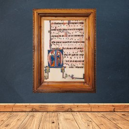 Annunation Medieval Illuminated Manuscript Poster