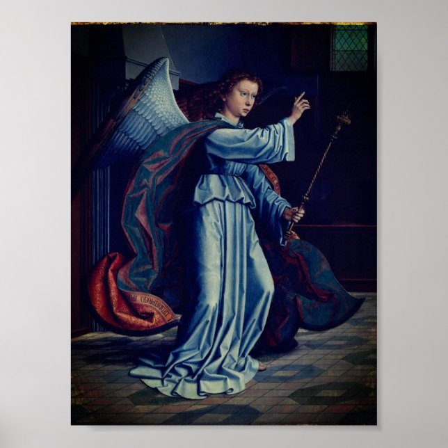 Annunationen från Gerard David, 1506 Poster (Framsidan)