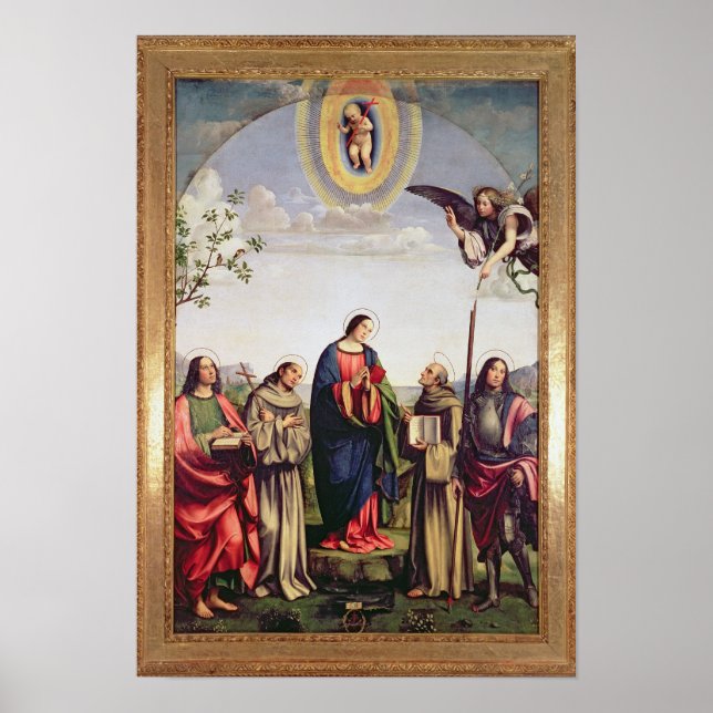 Annunciation and Saints, 1500 Poster (Framsidan)