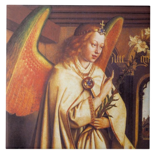 ANNUNCIATION ANGEL Archangel Gabriel Detail Kakelplatta (Framsidan)