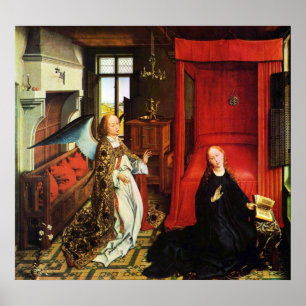 ANNUNCIATION ANGEL Archangel Gabriel och Virgin Poster