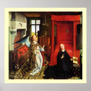 ANNUNCIATION ANGEL Archangel Gabriel och Virgin Poster