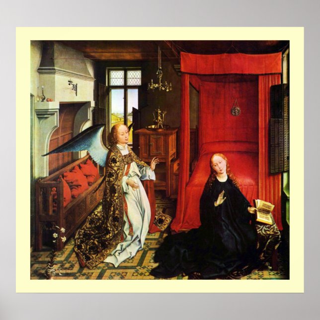 ANNUNCIATION ANGEL Archangel Gabriel och Virgin Poster (Framsidan)