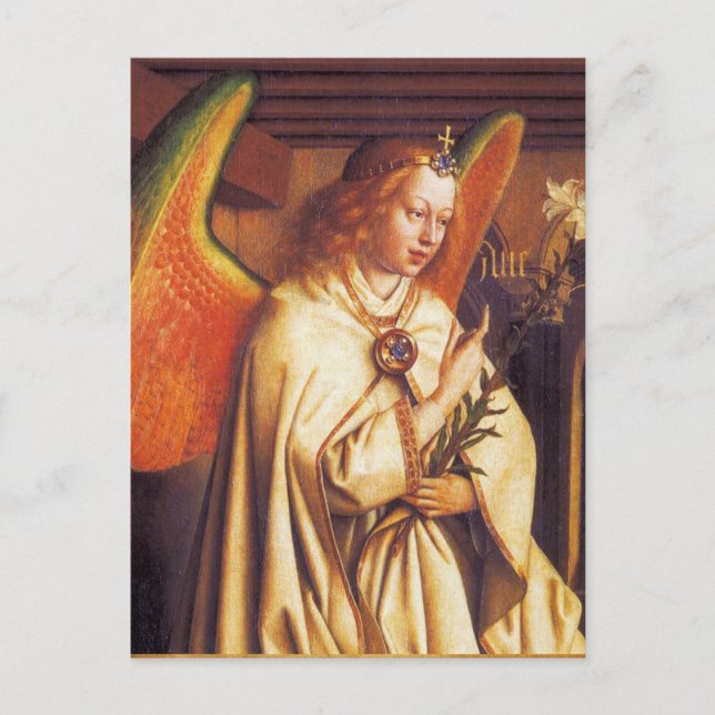 Annunciation Angel,Archangel Gabriel,Parchment Vykort (Framsida)