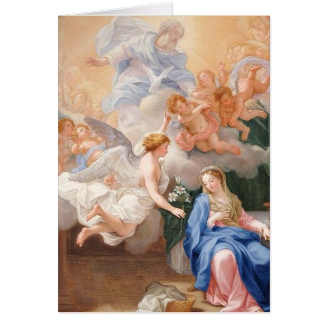 Annunciation Angel Blsed Virgin Mary Hälsningskort (Framsidan)