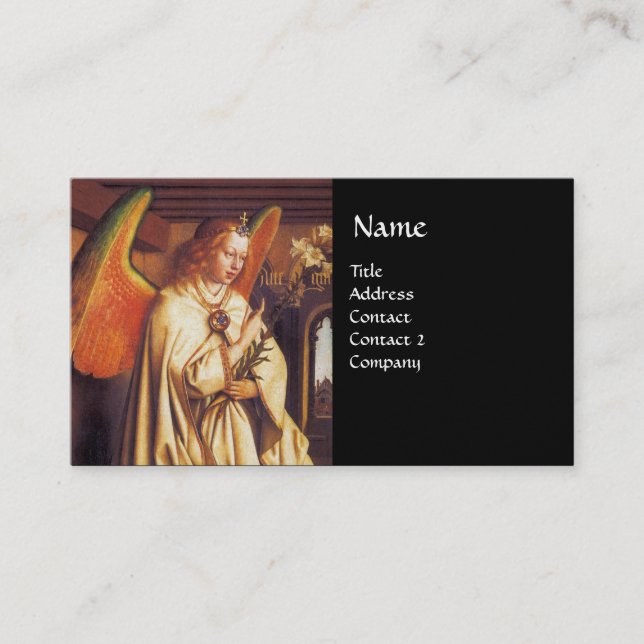 ANNUNCIATION ANGEL MONOGRAM, Blue Sapphire Visitkort (Framsida)