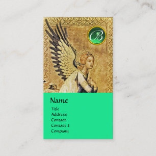 ANNUNCIATION ANGEL MONOGRAM, emerald grönt Visitkort