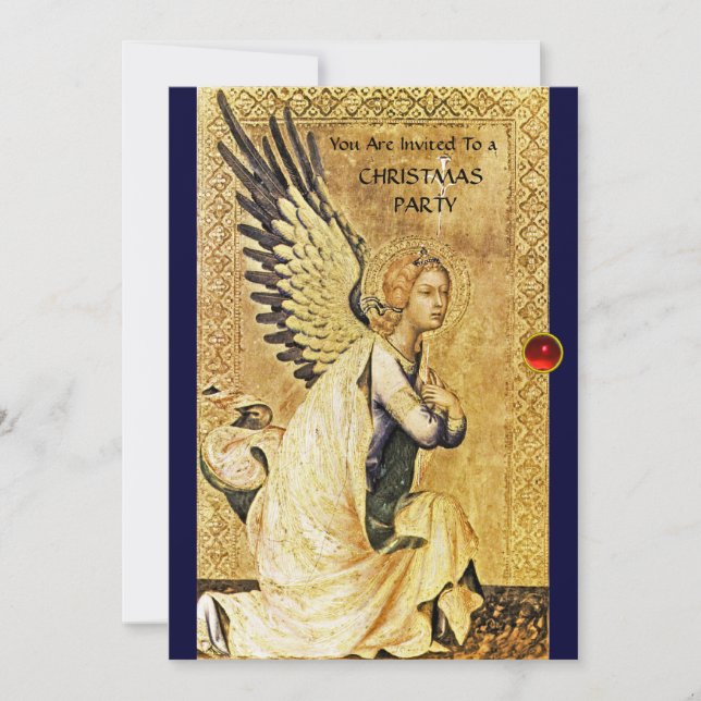 ANNUNCIATION ANGEL MONOGRAM ,Red Ruby Inbjudningar (Framsida)