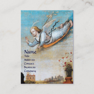ANNUNCIATION ANGEL MONOGRAM VISITKORT