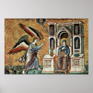 Annunciation av Cavallini Pietro (bäst kvalitets- Poster