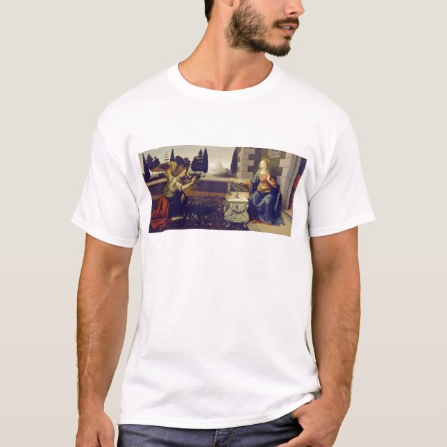 Annunciation av Leonardo Da Vinci Tee (Framsida)