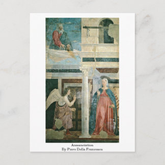Annunciation av Piero Della Francesca Vykort