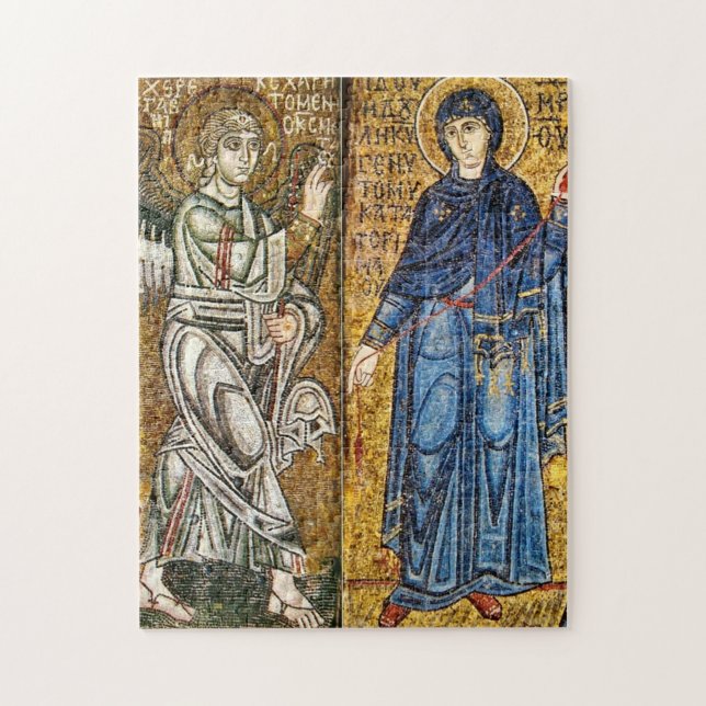 Annunciation Byzantine Mosaic Icon Pussel (Vertikal)