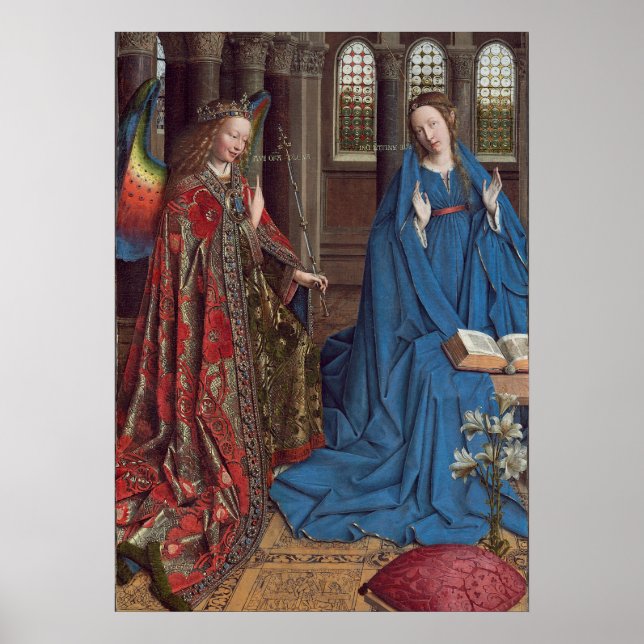Annunciation, c. 1434-36 (olja på arbetsyta) poster (Framsidan)