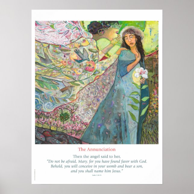 Annunciation Catholique Poster, Luke 1:30-31 Poster (Framsidan)
