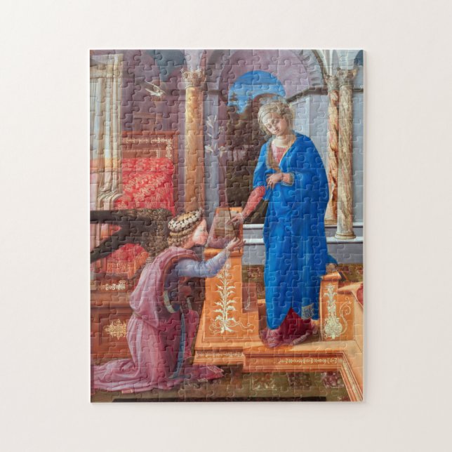 Annunciation, Filippo Lippi, 1440 Pussel (Vertikal)