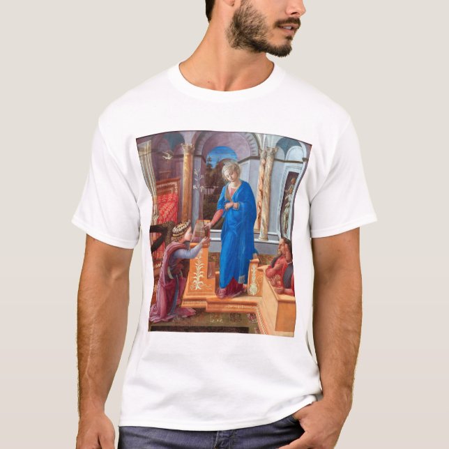Annunciation, Filippo Lippi, 1440 T Shirt (Framsida)