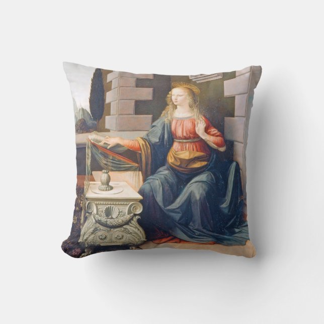 Annunciation, Leonardo da Vinci, 1472-1473 Kudde (Framsida)