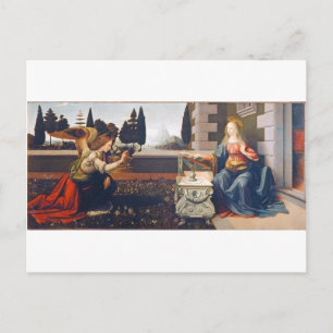 Annunciation, Leonardo da Vinci, 1472-1473 Vykort