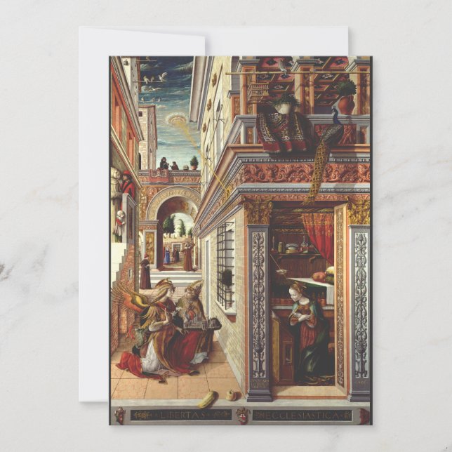 Annunciation med Saint Emidius Inbjudningar (Framsida)