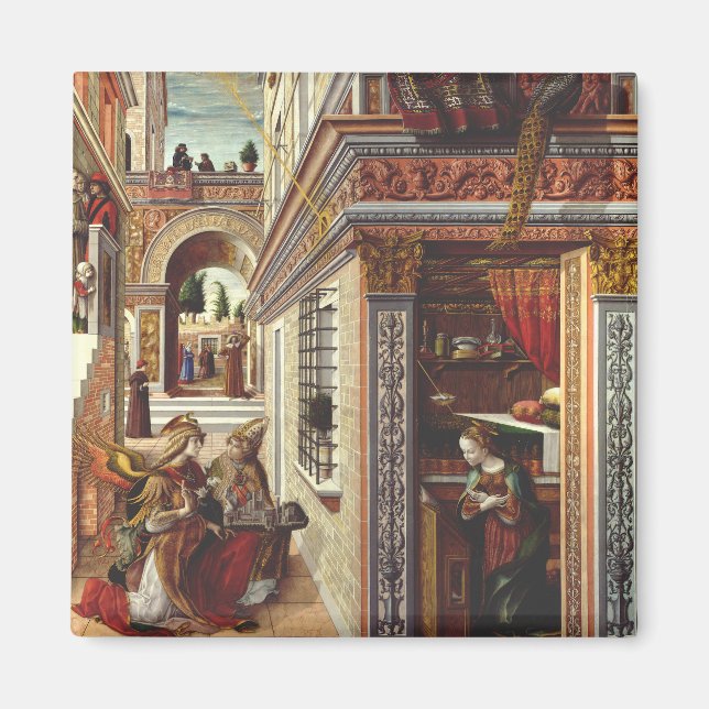 Annunciation med Saint Emidius Magnet (Framsidan)