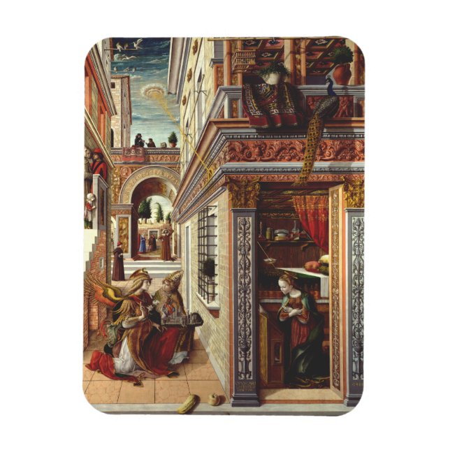 Annunciation med Saint Emidius Magnet (Vertikal)