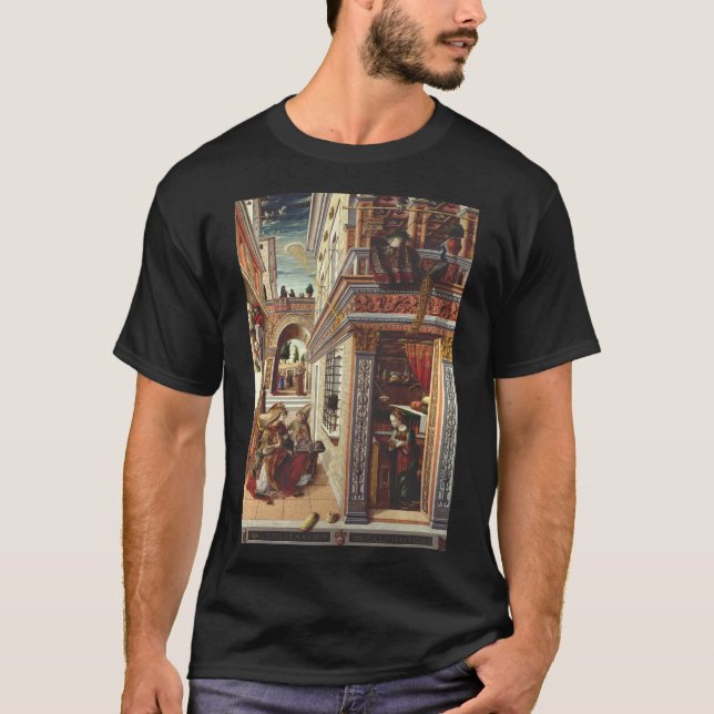 Annunciation med Saint Emidius T Shirt (Framsida)