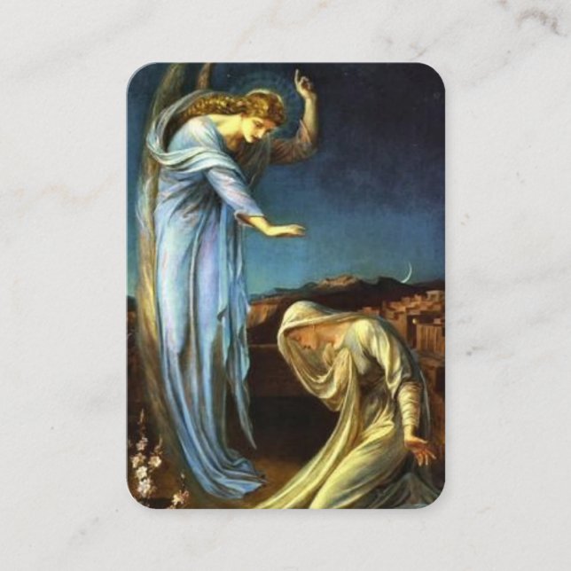 Annunciation och Angelus Prayer Card Visitkort (Framsida)