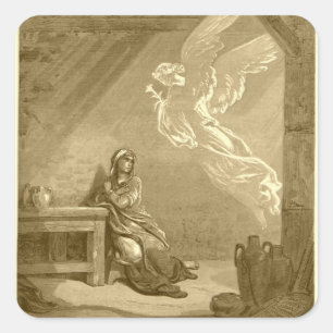 Annunciation of Blsed Virgin Mary Fyrkantigt Klistermärke