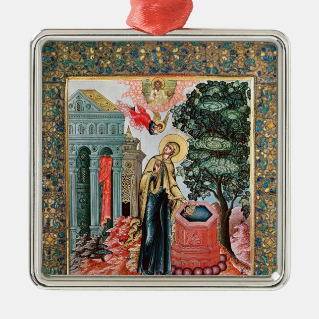 Annunciation på fontänen julgransprydnad metall (Framsidan)