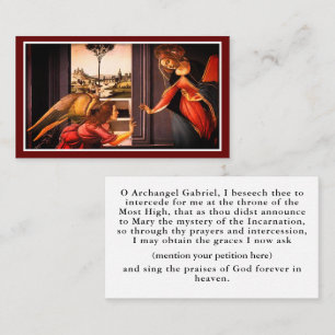 Annunciation Prayer Card