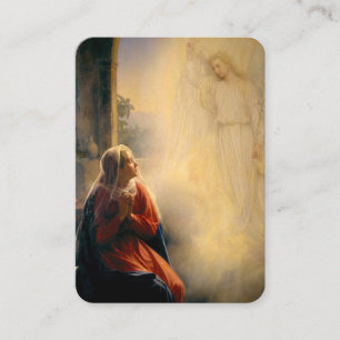Annunciation Prayer Card Visitkort