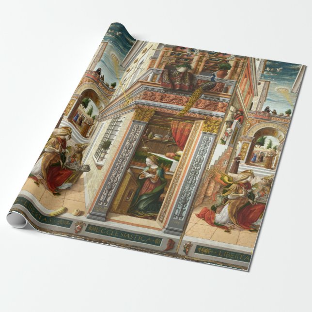 Annunciation, Saint Emidius och en UFO av Crivelli Presentpapper (Utrullad)
