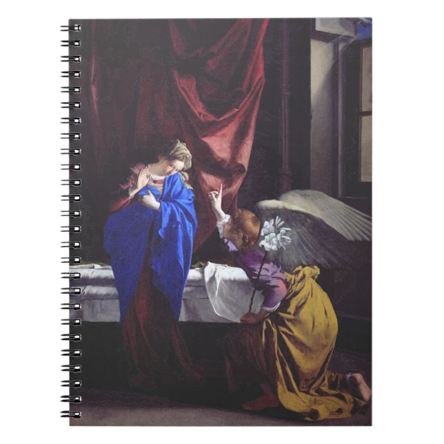 Annunciation till den välsignade Jungfru Mary av O Anteckningsbok (Framsidan)