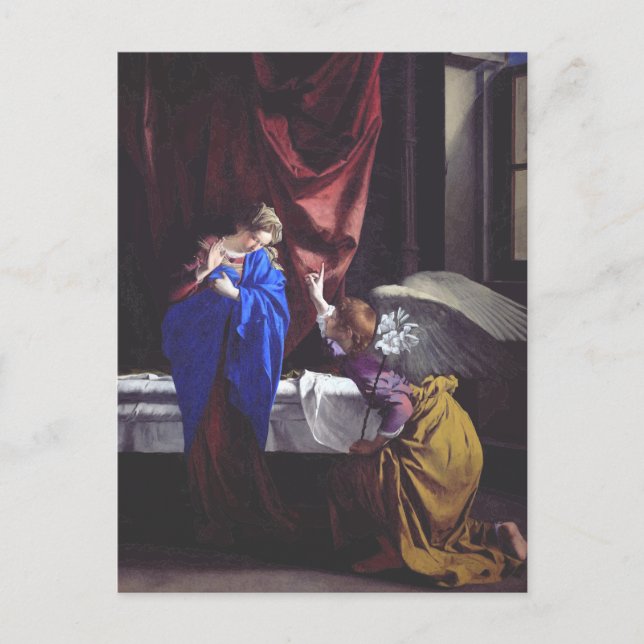 Annunciation till den välsignade Jungfru Mary av O Vykort (Framsida)