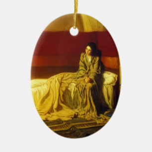 Annunciation vid den Tanner prydnaden Julgransprydnad Keramik