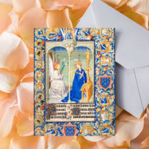 Annunciation Virgin Mary Medieval Illumination