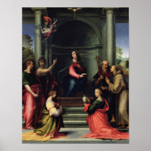Annunciation with Saints, 1515 Poster