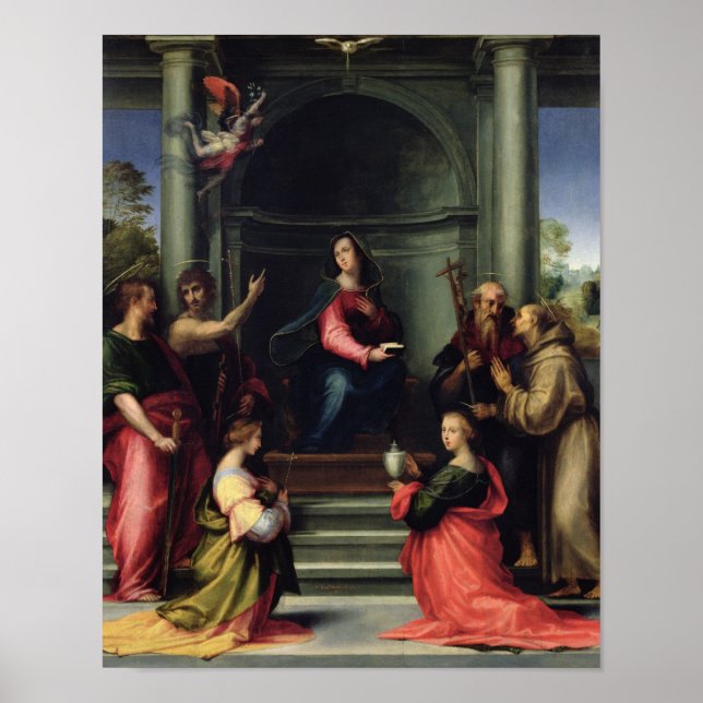 Annunciation with Saints, 1515 Poster (Framsidan)