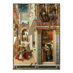 Annunciation With St. Emidius, 1486 Fototryck