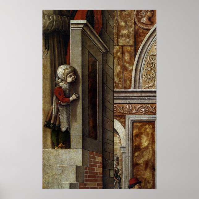 Annunciation with St. Emidius, 1486 Poster (Framsidan)