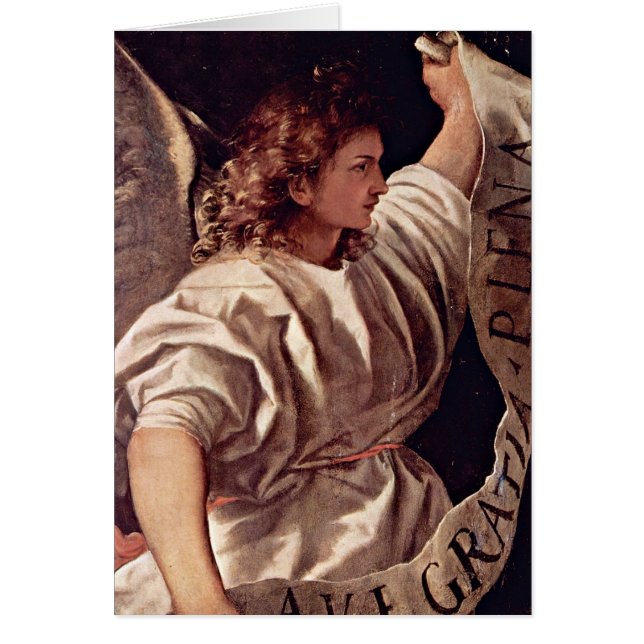 Annunciationängel vid Titian Hälsningskort (Framsidan)