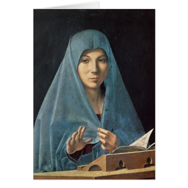 Annunciationen, 1474-75 hälsningskort (Framsidan)