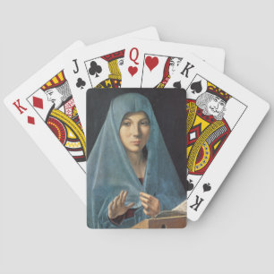 Annunciationen, 1474-75 (olja på panel) spel kort
