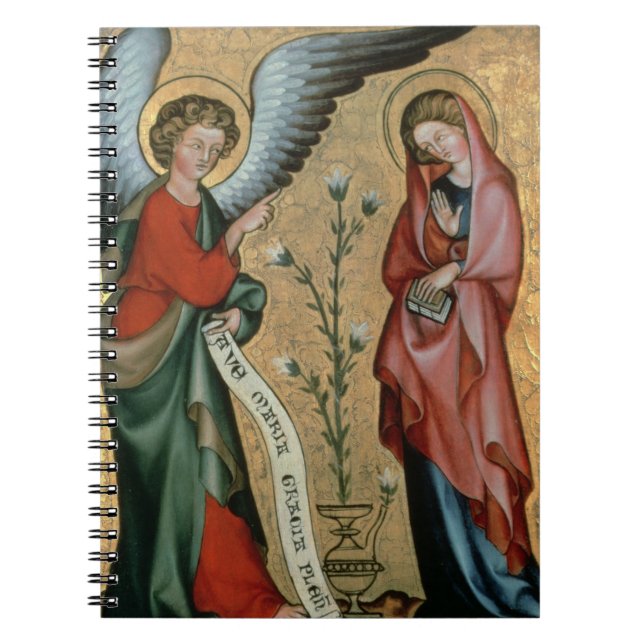 Annunciationen, c.1330 (olja på panel) anteckningsbok med spiral (Framsidan)