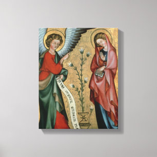 Annunciationen, c.1330 (olja på panel) canvastryck