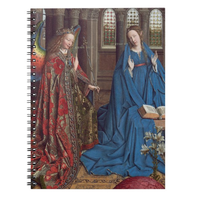 Annunciationen, C. 1434 - 36 (olja på kanfas) Anteckningsbok Med Spiral (Framsidan)