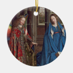 Annunciationen, C. 1434 - 36 (olja på kanfas) Julgransprydnad Keramik