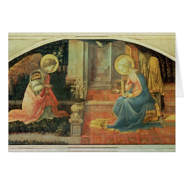 Annunciationen, c.1450-3 hälsningskort (Framsidan Horizontal)