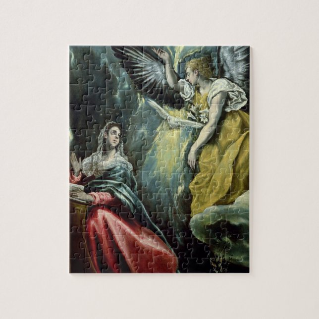 Annunciationen, c.1575 (olja på kanfas) pussel (Vertikal)